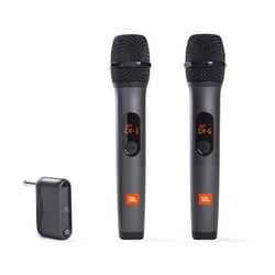 JBL Hifi Wireless Microphone  - Alta qualidade vocal e JBL Original Pro Sound, Receptor UHF sem fio de canal duplo recarregável, Conecte-se e divirta-se, Os microfones vêm com pilhas AA substituíveis, Melhor desempenho com as cai...