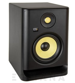 KRK Rokit RP5 G4  - Monitor de estúdio activo KRK Rokit RP5 G4, 5 woofer de vidro-aramida, 1 tweeter de aramida de vidro, Amplificador de classe D, Bi-amplificado, SPL máximo: Nível de pressão sonora: 104 dB, 
