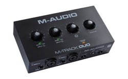 M-Audio  M-Track DUO  - Interface de áudio USB de 2 canais, Resolução de áudio: 16 bits / 48 kHz, 2 entradas combinadas de microfone / linha / instrumento com pré-amplificador Crystal: conector XLR / 6,3 mm, Máx. ganho: +...