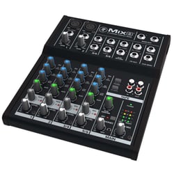 Mackie Mix8  - Mesa de mistura profissional de 5 canais, com headroom alto e rendimento de baixo ruído, 2 entradas de microfone/linha com qualidade de áudio de estúdio, Panoramização, nível e indicação de sobreca...
