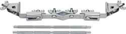 Meinl MC-2  - Multi-braçadeira, Para duas hastes de fixação, Incluindo duas barras retas, Mais flexibilidade através de ajuste lateral adicional, 