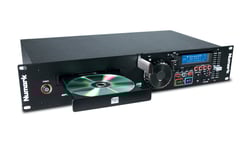 Numark MP103USB  - Suporte para unidade USB dupla, Leitor de CD/USB/MP3., Suporte para pastas e ID3 tags., Pitch até 100%., Função scratching., Loop perfeito., 