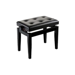 OQAN GRAD BGM NEW NEGRO  - OQAN Banqueta regulable PIANO BENCH BGM BLACK-BLACK., Banco de madeira satin regulável em altura para piano., Estofo em couro sintético preto., Madeira modelo BGM com acabamento acetinado., Modelo ...