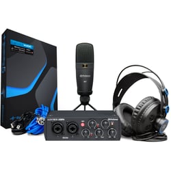 Presonus Audiobox 96 Studio 25th Anniv Bundle  - AudioBox USB 96 25th Anniversary Edition, Studio One Artist + Studio Magic Plugin Suite (Ableton - Live Lite, Arturia - Analog Lab Lite 3 e muitos mais), Headphones de estúdio HD7, Microfone conden...