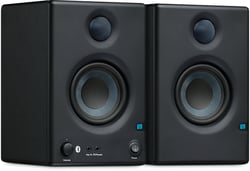 Presonus Eris E3.5 BT  - Monitores de estúdio ativos com BlueTooth, Woofer de 3,5 com diafragma em Kevlar, Tweeter de 1 com membrana de seda, Faixa de frequência: 80-20.000 Hz, Nível de pressão sonora (SPL): 100 dBA (pico)...