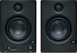 Presonus  Eris E5 BT - Monitores de estúdio ativos com Bluetooth, Bluetooth 5. 0, Woofer de 5,25 (133 mm) com cone de Kevlar, tweeter de 1 (25 mm) com cone de seda, resposta de frequência: 53 Hz - 22 kHz, impedância de e...