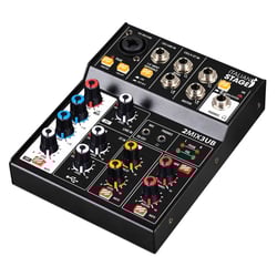 Italian Stage 2MIX3UB - Design compacto, 1 entrada de microfone, 1 entrada de linha, 1 entrada estéreo, Efeitos integrados ECHO, Interface USB 2 + 2 integrada, Bluetooth integrado, 