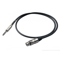 Proel  BULK210LU1 1m  - Cabo profissional com ficha jack stereo PROEL Ø 6,3 mm / - XLR fêmea PROEL, Comprimento: 1 m., Disponível em preto., Cor: Preto, Fichas: PROEL - S4CPRO - XLR3FVPRO, Cabo: HPC225, 