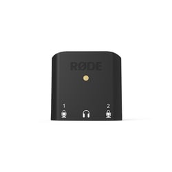 Rode  Al-Micro  - Interface áudio ultra-compacto de 2 canais, Duas entradas de microfone de 3,5 mm, Detecção automática de ligação TR ou TRRS, Permite conectar grande variedade de microfones, Compatibilidade univers...