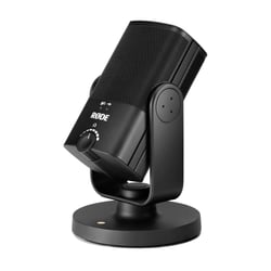 Rode NT-USB Mini  - Princípio acústico Gradiente de pressão, Active Electronics Condensador de eletreto, interface A / D e USB, Padrão Polar Cardióide, Alcance de frequência 20 Hz - 20 kHz, SPL de entrada a 1% THD 121...