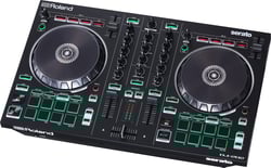 Roland DJ-202 <b>Controlador DJ</b> AIRA com Ritmos TR - Roland DJ-202 Controlador DJ 2 Canais + 4 Decks Serato DJ INTRO, Pratos com mais baixa latência do mercado otimizados para Scratching, Ritmos das lendárias Roland TR-808 + TR-909 + TR-606 + TR-707,...