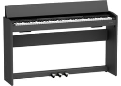 Roland F107 BKX <b>Platinum</b> Piano Preto PHA-4 - Piano Vertical Roland F107 PRETO ACETINADO com USB e Bluetooth, Teclado Ação Martelo + 256 Vozes Polifonia + 15 Sons + 377 Musicas, Tampa Cobertura Teclado + 287 Lições Piano + Sistema Som 16W, Pia...