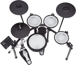 Roland TD-07KVX <b>Platinum</b> E-Drum Double Mesh Head Kit - Bateria Elétrica Roland TD-07KVX com Peles Mesh Head Duplas, 143 Sons + 25 Kits Preset + 25 User + Função COACH + Tarola PDX-12, Prato Choque VH-10 + Bombo KD-10 + Ride 13 + Bluetooth + Porta USB, ...