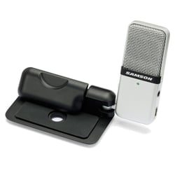 Samson Go Mic Portable USB Condenser Microphone  - Microfone condensador USB tátil, Compatível com Mac e PC, sem necessidade de drivers, Design compacto personalizado que clipes para um laptop ou se senta em uma mesa, Perfeito para gravação de músi...