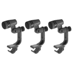 Sennheiser  E604 3Pack  - Ideal para timbalão, tarola e percussão, Tipo: Cardioide, Gama de frequência: 40 - 18000 Hz, Sensibilidade: 1.8 mV/Pa 1 kHz, Tamanho: 33 x 59 mm, Peso: 60 g, 