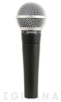 Shure SM58 LC  - Microfone Vocal Dinâmico SHURE SM58 LC, Material: Ferro fundido, Padrão Polar: Cardioid, Impedância: 150 Ω, Sensibilidade: -54.5 dBV/Pa (1.85 mV), Resposta de frequência ajustada para vocais - 50 t...