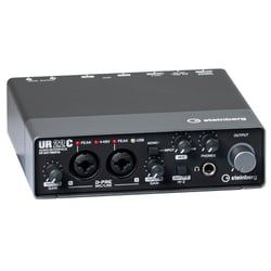 Steinberg UR22C  - Interface de áudio USB 3.0 (compatível com iPad), 32 bits / 192 kHz, 2 pré-amplificadores de microfone Classe A-D-PRE com phantom power de +48 V, Monitorização com DSP sem latência (REV-X Hall, Cha...