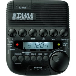 Tama RW200 Rhythm Watch  - Metrônomo, Display com luz de fundo comutável, 30 configurações de andamento pré-programáveis, 9 configurações diferentes do relógio, Seleção de programa e função start / stop via pedal (não incluí...