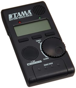 Tama RW30 Rhythm Watch Mini  - Metrônomo, Display com luz de fundo, 9 configurações diferentes do relógio, Toque na função, Ritmo de 30-250 BPM ajustável, Fivela do cinto, 