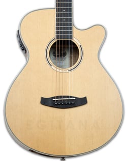 Tanglewood DBT-SFCE-OV  - Forma do corpo: Super Folk com Cutaway, Tampo em Spruce, Fundo e laterais em Ovangkol, Braço em Mogno (Mahogany), Escala em Eboncore, Escala: 650mm (25.6), 