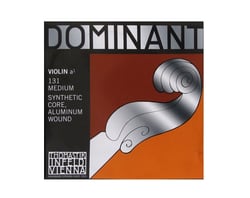 Thomastik  Corda para Violino  Lá 131 Dominant  - Corda para Violino Thomastik Lá 131 Dominant, 131 Lá 1 II, Núcleo sintético, Enrolamento de alumínio, 