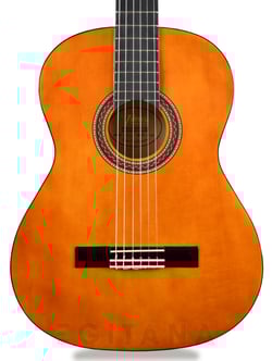 Valencia VC104K Natural  - Tamanho: 4/4, Top: Linden, Costas e lados: Linden, Encadernação superior: Preto, Ligação lateral: Preto, Neck: Maple, 