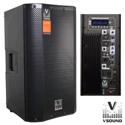 VSOUND VSSPRO12APUSB  - Coluna Bi-Amplificada PRO 12 USB/SD/FM/BT 500W VSOUND, Potência RMS: 250Wrms (500Wmáx), Leitor FM c/ entrada USB/SD, Bluetooth, Driver Titânio 1.35, woofer: 12, 98dB, Frequência resposta: 55-20.000...