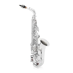 Yamaha YAS-280 S  - Saxofone alto Yamaha YAS-280 S, Acabamento: Banhado a prata, Inclui estojo semi-rígido, pano de limpeza exterior, creme para cortiça e correia de saxofone., Afinação: Bb, Apoio de polegar: Apoio pa...