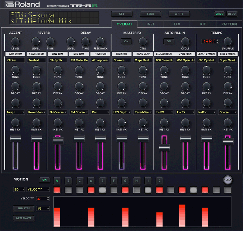 Roland TR-8S Caixa de Ritmos para Música Eletrónica com USB e SDHC