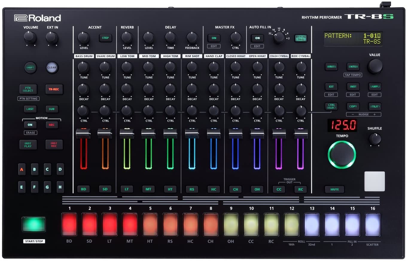 Roland TR-8S Caixa de Ritmos para Música Eletrónica com USB e SDHC