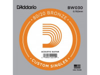 Cordas para Guitarra Acústica D'Addario BW030 Bronze Wound Acoustic guitar single string .030  