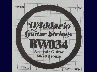 Cordas para Guitarra Acústica D'Addario BW034 80/20 BRONZE 034 Guitar string  