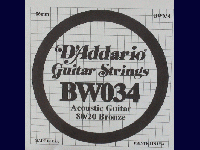 Cordas para Guitarra Acústica D'Addario BW034 80/20 BRONZE 034 Guitar string Cordas para Guitarra Acústica D'Addario BW034 80/20 BRONZE 034 Guitar string