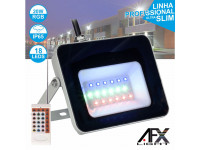  Afx Light   Foco LED 20W 220v C/Comando RGB IP65  