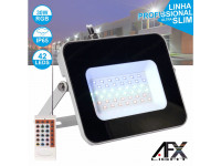  Afx Light   Foco LED 30W 220v C/Comando RGB IP65  