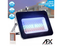  Afx Light  Foco LED 50W 220v C/Comando RGB IP65 