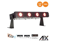 Projector LED PAR Afx Light  FREEPARQUAD-BL  Proyector con 4 LED 8W RGBW DMX, APP, control remoto y batería AFXLIGHT 