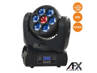  Afx Light   Moving Head Wash 7 LEDS OSRAM 12W RGBW DMX 