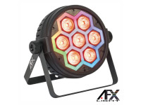  Afx Light   Projector Par c/ 7 LEDS 10W RGBW Strobe DMX CLUB-KALEDO 