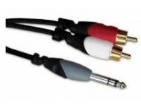  Ashton RCA26S  Cable estéreo de 1/4 - 2 x RCA RCA26S 3m 