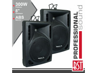  BST  Conjunto 2 Colunas Passivas Pro 8 300WMAX ABS BST 