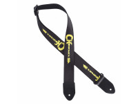  Charvel  Logo Poly Leather Ends, BLACK/YELLOW  