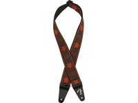 Correia de guitarra de nylon Correia Fender Pasadena Woven Strap, Orange Wallflower, 2 Correia de guitarra de nylon Correia Fender Pasadena Woven Strap, Orange Wallflower, 2