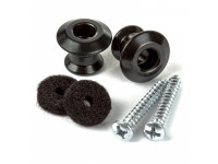  Dunlop  2PSLS033BK Straplok Dual Design Guitar or Bass Strap Button Set, Black 