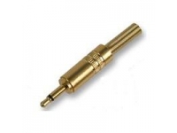 Ficha mini jack Egitana  Ficha Jack 3.5 Macho Mono E Protetor Dourado 