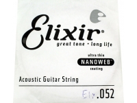 Corda individual em aço para guitarra acústica Elixir .052 Western guitar Corda individual em aço para guitarra acústica Elixir .052 Western guitar
