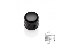  EMG  Flat dome knob, color: BLACK SATIN  