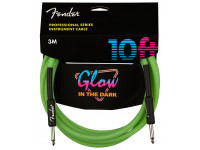  Fender  10' Professional Glow in the Dark Cable Green  