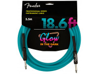  Fender  18.6' Professional Glow in the Dark Cable Blue  