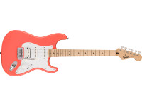 Fender Squier Sonic HSS Maple Fingerboard White Pickguard Tahitian Coral B-Stock Fender Squier Sonic HSS Maple Fingerboard White Pickguard Tahitian Coral B-Stock